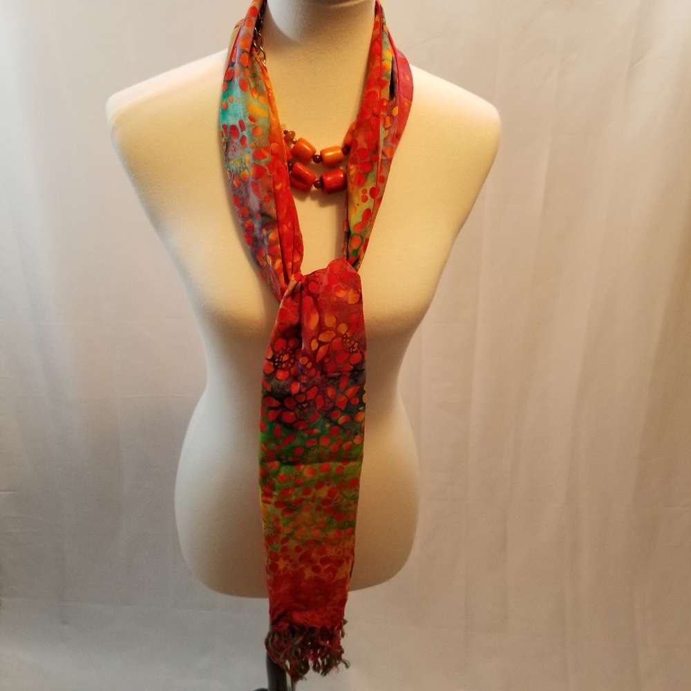 ❤SOLD❤Island Batik  Hand Dyed Rayon Scarf